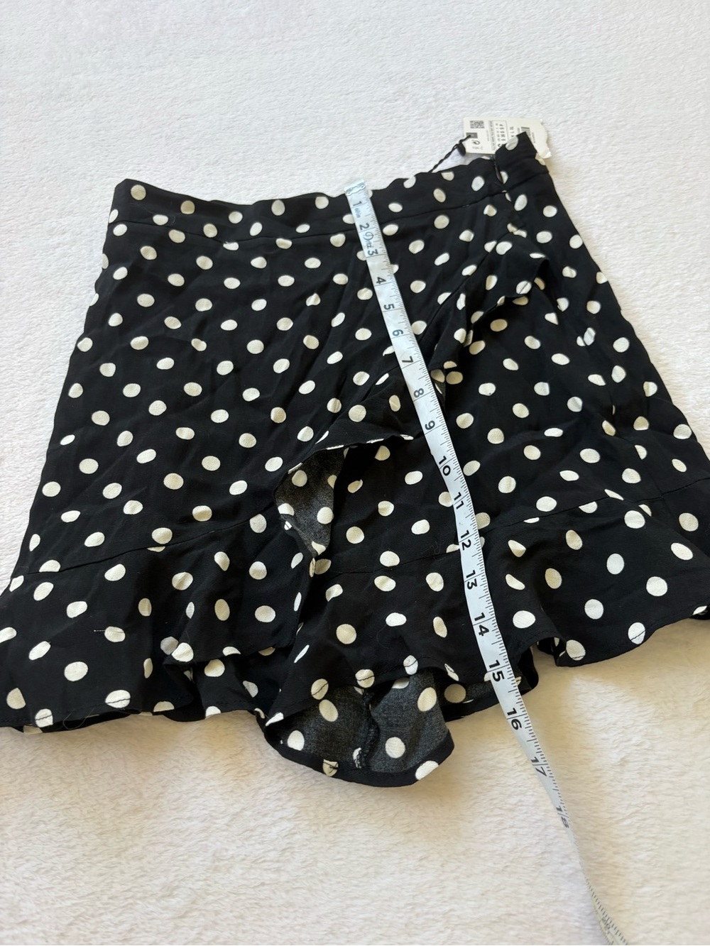 Zara Black Polka Dot Ruffle Skort - Picture 5 of 9